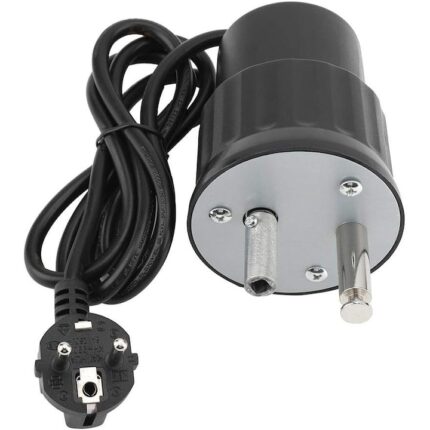 Motor electric rotisor, Aluminiu, 220 V, 4 W, 22 mA, 8.1 x 8.1 x 13.9 cm, Negru