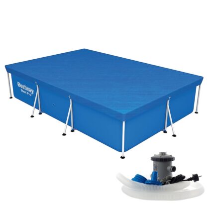 Piscina cadru metalic Bestway, 400x211x81 cm, 5.700 litri, cu pompa de filtrare si prelata de acoperire