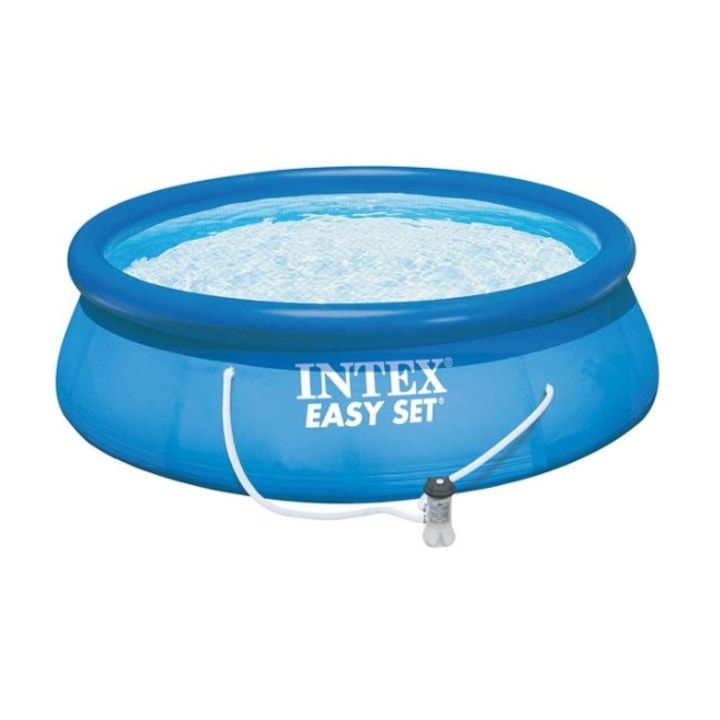 diametru 3 m Piscina gonflabila mare pentru curte si gradina, cu filtru inclus, diametru 3 m, albastra