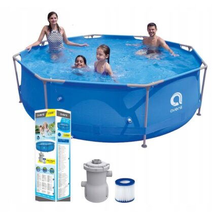 Piscina de gradina, 300 x 76 cm, Cadru, Rotunda, 6160l