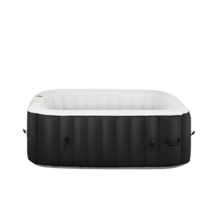 Jacuzzi de gradina, Uniprodo, PVC, 600 L, pentru 4 persoane, Alb/Negru