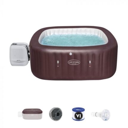 Jacuzzi gonflabil Lay-Z-Spa Maldives HydroJet Pro dimensiunea 2x2x0,8m, cu incalzire programabila,5-7 perspane