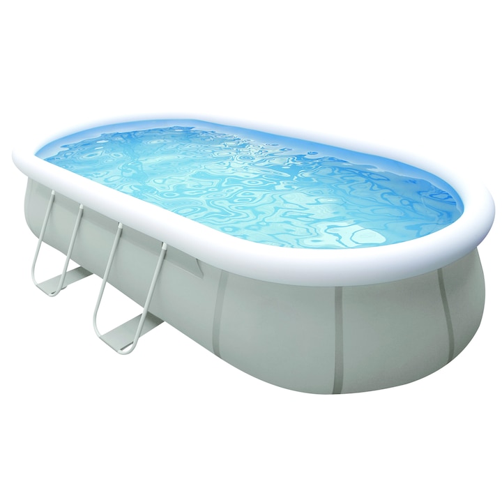Set piscina ovala cu scara, Avenli, PVC, 10886 l, 540x304x106 cm