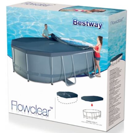 Prelata Bestway Flowclear pentru piscina ovala 300x200 cm, PVC