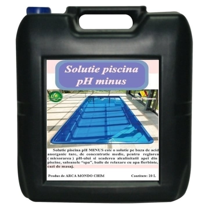 Solutie piscina pH MINUS Arca Lux, Bidon 20L
