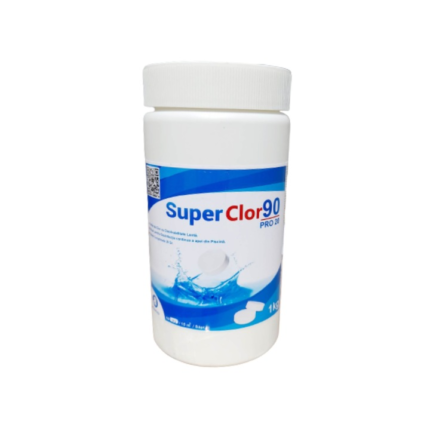 Dezinfectant pe baza de Clor pentru Piscine, SUPERCLOR 90 PRO Tab 20 gr, 1kg