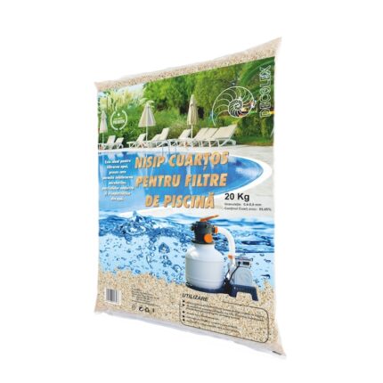 Nisip pentru filtru pompa piscina, 0.4 - 0.8 mm, 20 kg