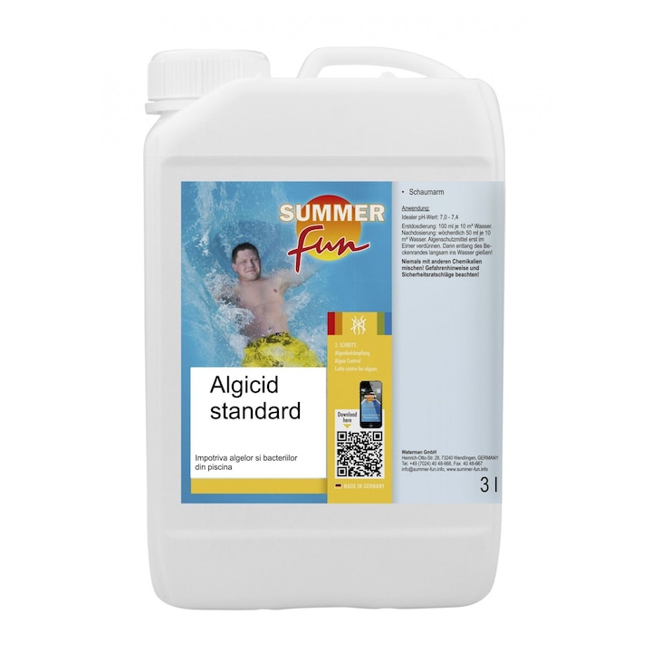 Algicid pentru combaterea algelor din piscina, 3 L
