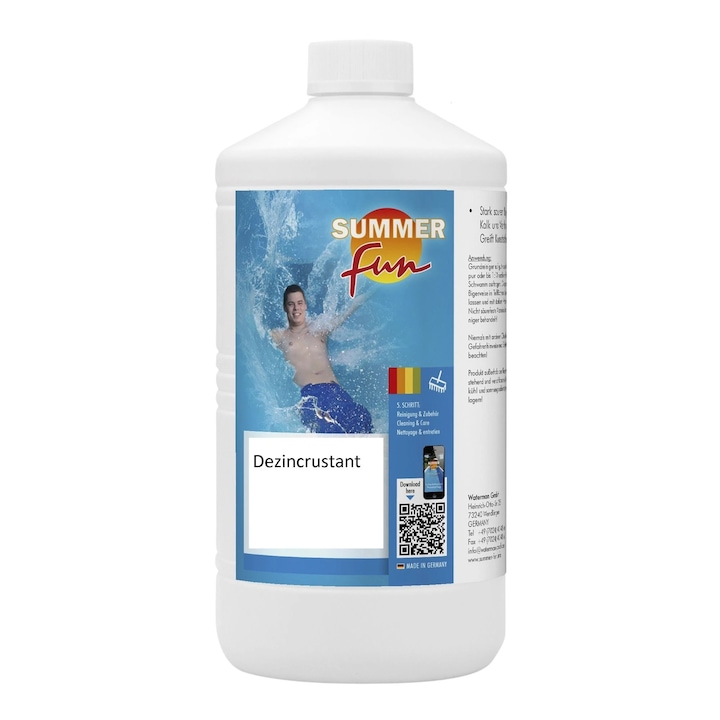 Dezincrustant, pentru curatarea depunerilor de calcar din apa piscinei, 1 L