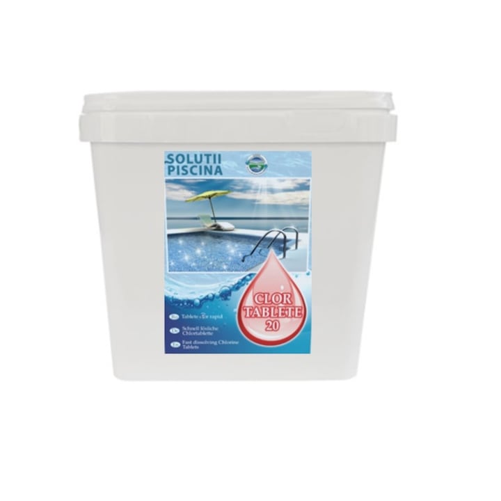 Clor Tablete 20 efervescente 5 kg, Solutii Piscina