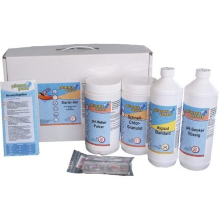 Set tratament, clor, algicid, ph, pentru apa de piscina, total 4 Kg