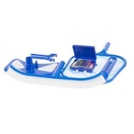 Set din 5 piese intretinere pentru piscine, Albastru, MCT-12263M