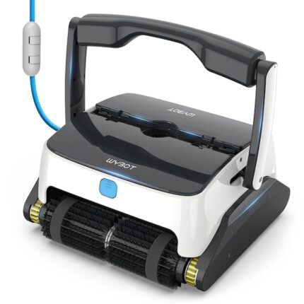 Robot de piscina Wybot Opson Pro, fund curat, pereti si linie de apa, cablu de 15 m