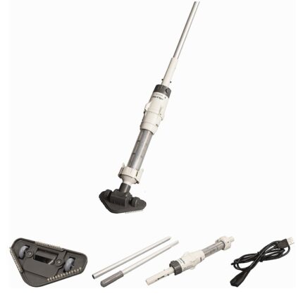 Aspirator manual subacvatic pentru piscina, are cap de aspirare rotativ , alimentat de baterii si cablu de incarcare USB, ATS