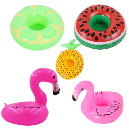 Set 5 suporturi gonflabile pentru pahare, JeiibrZui, Multicolor
