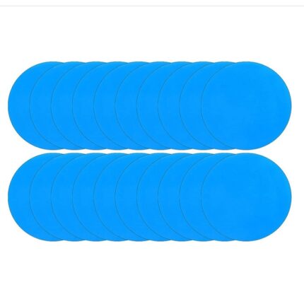 Set 20 petice autoadezive pentru piscina gonflabila, PVC, 7.5 cm, Albastru