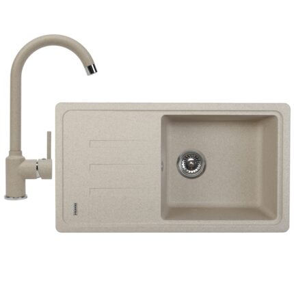 Pachet chiuveta fragranite Franke BSG 611-78 + Baterie Franke Pola, cartus ceramic, Avena