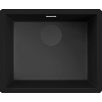 Chiuveta FALMEC ISEO 50 Black, 1 Cuva, Dimensiune exterioara 556 x 456 mm, Grosime flansa 6 mm, Material compozit Ceramix, Preaplin Perimetral, Instalare pe blat sau sub blat