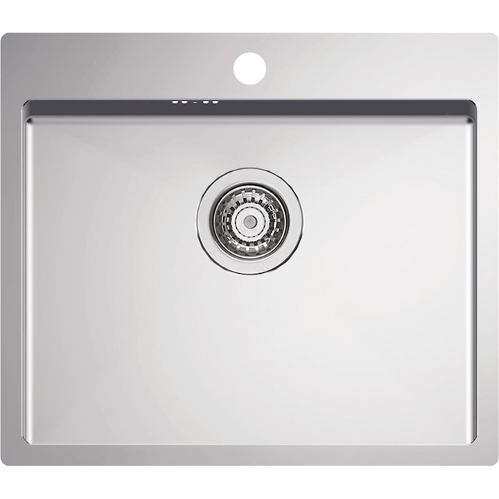 Chiuveta bucatarie Alveus Quarto 10, 550x480 mm, adancime cuva 190 mm, sifon inclus, Inox
