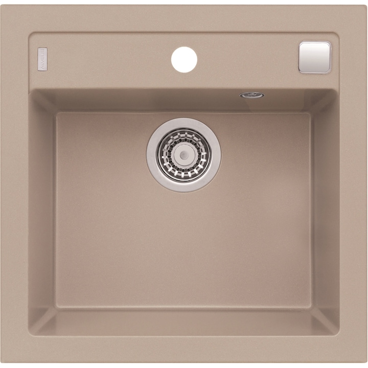 Chiuveta bucatarie Alveus Formic 20 A55 incastrabila, 520x510mm, adancime 200mm,material compozit, Bej melange