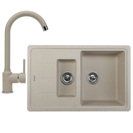 Pachet chiuveta bucatarie fragranite Franke BFG 651-78 + Baterie Pola 1.0, cartus ceramic, Avena