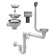 Sifon pentru chiuveta, Granitan, INOX/PVC, Alb
