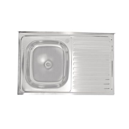 Chiuveta bucatarie inox stanga, 80 x 50 cm, adancime 110 mm, finisaj satin