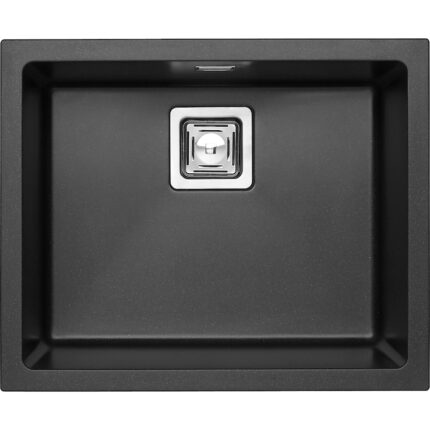 Chiuveta Algranit Alveus Quadrix 50, 560x460mm, montaj pe blat si sub blat, Twilight