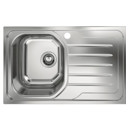 Chiuveta bucatarie Franke OLL 611, inox dekor, picurator dreapta, 790x500mm