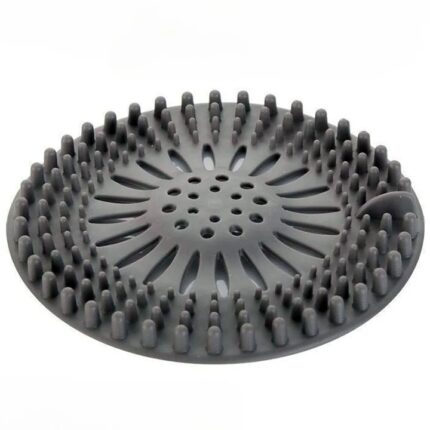 Sita Rotunda CCmax din Silicon pentru Scurgere Sifon Chiuveta, Cada, Baie sau Bucatarie, Protectie Infundare, Premium, Gri