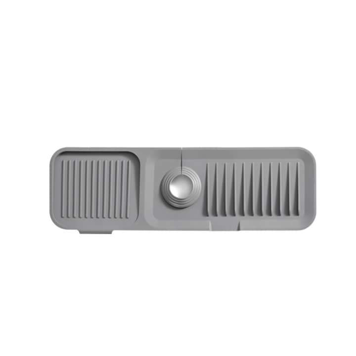 Covoras Anti-Stropire Sunteh ST-45 pentru chiuveta bucatarie sau baie, suport scurgere sapun antiaderent, dimensiune ajustabila la baterie, 45cm, culoare gri
