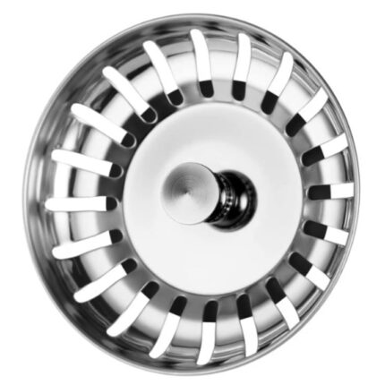 Sita pentru chiuveta de bucatarie, Inox, 80mm, Argintiu, enkourakoko®, 304 Otel inoxidabil, Darklove, Dop de inchidere de deseuri, Deodorizare tip Filtru pentru chiuveta