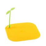 Filtru de chiuveta din silicon anti-miros pentru bai, chiuvete si scurgeri, frunze mici, Galben