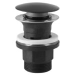 Ventil lavoar din PP Ferro, cu dop rotund din alama, Negru