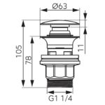 cu dop rotund din alama