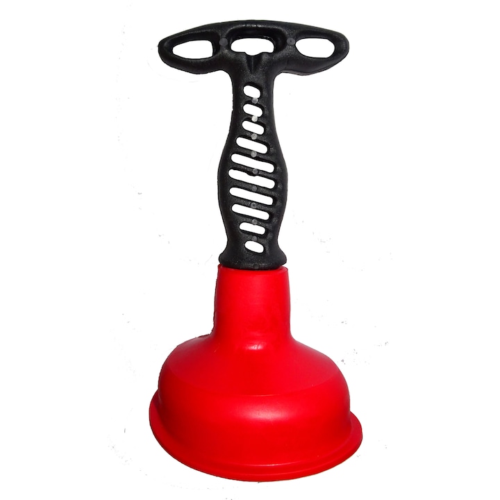 Pompa desfundat chiuveta ND, 22 cm, Rosu/Negru