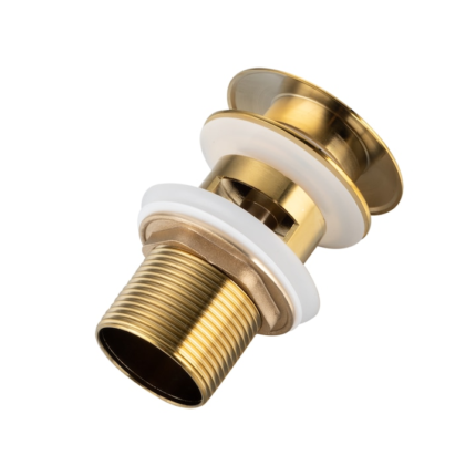 Ventil lavoar, Balneo, Click-Clack A, de aur cu preaplin alama diametru G1 1/4 Cu etansare de ghidare, 100% otel inoxidabil, cu etansare din silicon