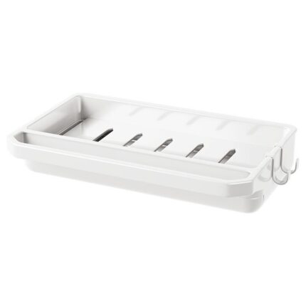 Suport de scurgere pentru depozitare pentru bucatarie, Senmase, Polipropilena, 26.4×15.5×4.6 cm, Alb