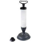 Pompa Pentru Desfundat Chiuvete, Toalete, Cazi, Cabine de Dus si Tevi SUPER TRENDS®, 2 Capete Interschimbabile, cu Aer Comprimat, Alb