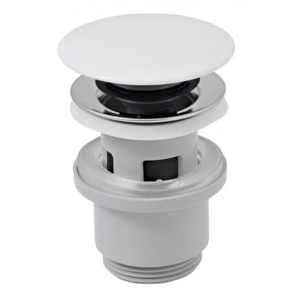 Ventil scurgere cu dop ceramic alb click-clack