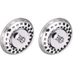 Set 2 sita scurgere pentru chiuveta de bucatarie, JENUOS®, pentru Protectie Anti Infundare Scurgere Sifon, Cada, Pardoseala, Baie sau Bucatarie, inox, 78-80mm, argint