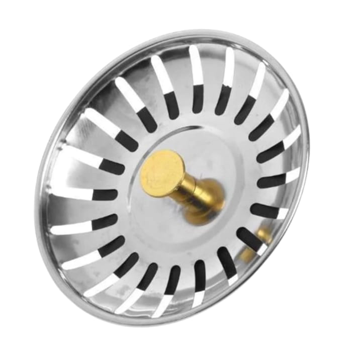 Filtru de scurgere pentru chiuveta de bucatarie Minismus, aluminiu, argintiu/auriu, 80 mm
