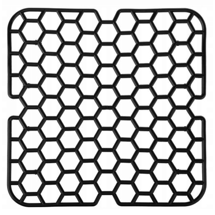 Gratar protectie fund chiuveta, Galicja, Plastic, 28.5 x 28.5 cm, Negru