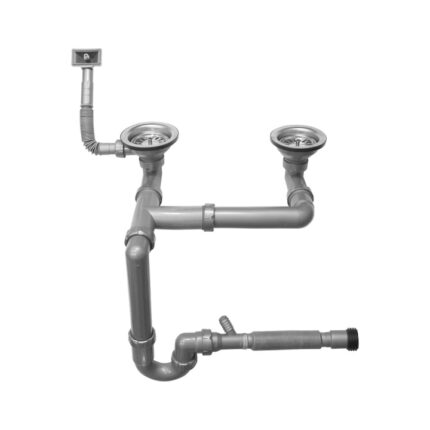 Sifon si Valva, pentru Chiuvete cu 2 Cuve Sanobi