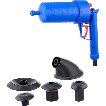 Pistol pentru curatarea tevilor cu aer comprimat, Zola®, 4 capete, negru