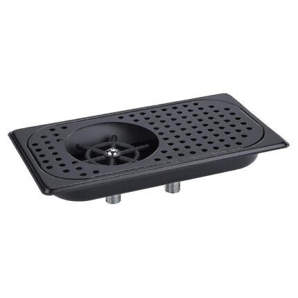 Dispozitiv pentru clatirea paharelor sau cestilor, Kit rinser cu 2 racorduri incluse, spala rapid cu jet de apa sub presiune, cu 5 orificii de pulverizare, culoare negru, dreptunghi