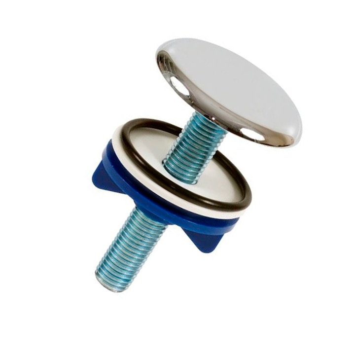 Dop ornament cromat pentru gaura la chiuveta, 48 mm