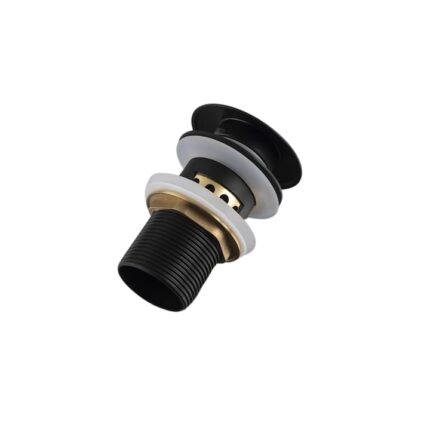 Ventil lavoar, Balneo, Click-Clack F, Negru, cu sita, cu preaplin alama diametru G1 1/4 Cu etansare de ghidare, 100% otel inoxidabil, cu etansare din silicon