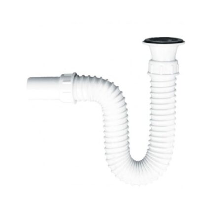 Sifon flexibil lavoar cu ventil 5/4″( 1″1/4) DN 32/40/50 mm cu armatura metalica si lungime reglabila