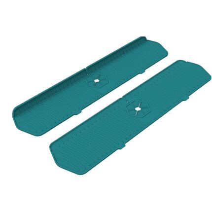 Set 2 aparatoare de stropire pentru chiuveta, Silicon, 45x14.4cm, Verde